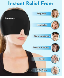 Comfortable Ice Bag Head Cover For Headache Relief Cold Therapy Eye Mask Heat Therapy Ice Cap Gel Head